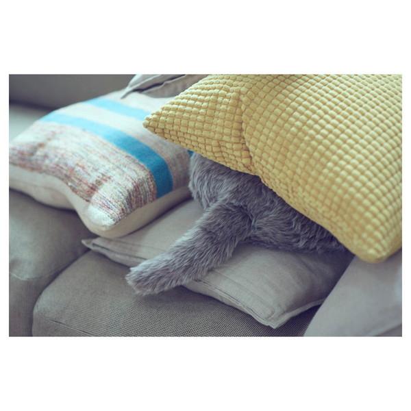 【美品】しっぽクッション　クーボ　Qoobo　ハスキーグレー　YE-QB001G Qoobo（クーボ）心を癒やす、しっぽクッション。| ヒューマン