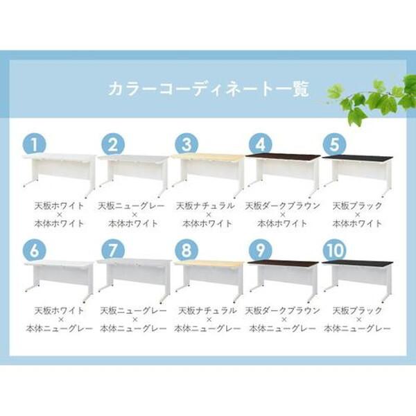 法人限定 Netforce LHD-147-W-NG-BK 天板ブラック 本体ニューグレー 平机 (W1400mm) メーカー直送_5
