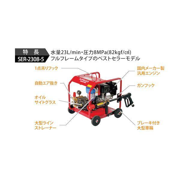スーパー工業 SER23085 エンジン式高圧洗浄機 SER-2308-5 フルフレーム