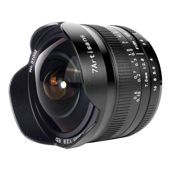 7Artisans 75FXB-II FISH-EYE フジフイルムX用 七工匠（7Artisans） 75FXB-II ブラック 単焦点レンズ(フジフイルムX