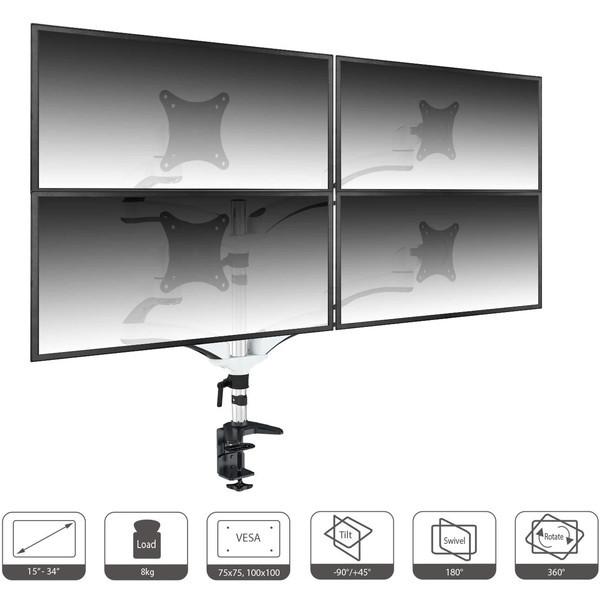 JAPANNEXT 4画面 モニターアーム JN-ARM-FE148DV JAPANNEXT（ジャパンネクスト） JAPANNEXT JN-ARM-FE148DV クワッド