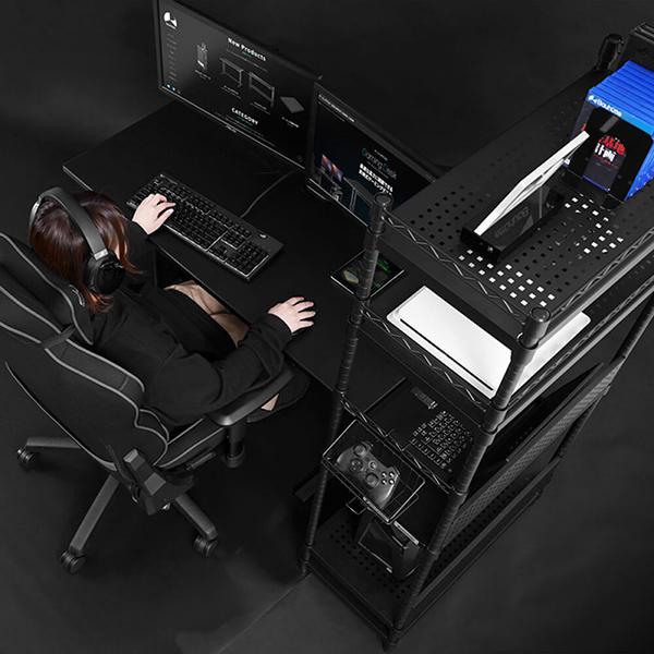 デスク デスクサイドラックラージ ゲーミング家具 在宅 リモート 