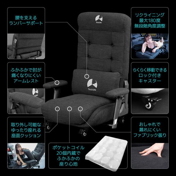 Bauhutte バウヒュッテ ゲーミングチェア GX-350-BK ブラック Bauhutte バウヒュッテ ゲーミングチェア GX-350-BK ブラック