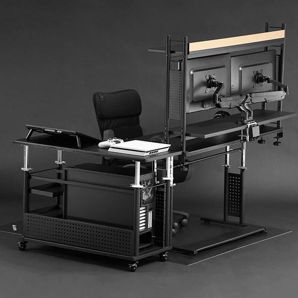 Bauhutte（バウヒュッテ） デスク BHD-1000HL-BK 昇降式L字デスクHD