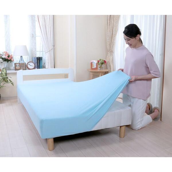 ファミリー・ライフ 綿100%やわらかタオル地のびのびシーツ同色2枚組