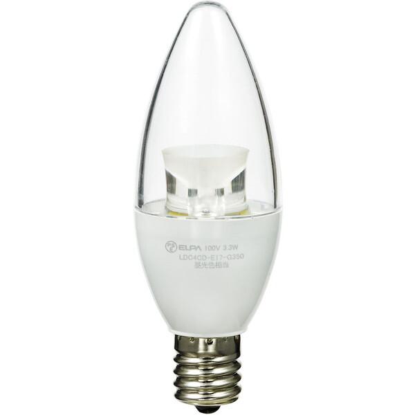 朝日電器 LDC4CL-E17-G351 LED電球シャンデリア形 E17 L色 : 総合通販 