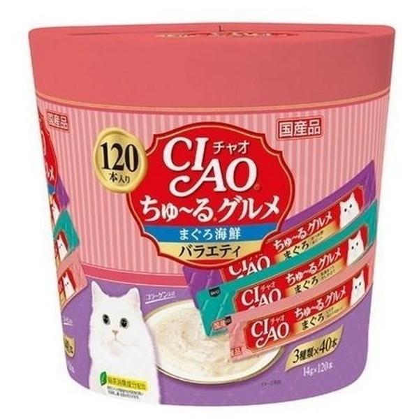 【お得なクーポン配布中】いなばペットフード CIAOちゅーるグルメまぐろ海鮮バラエティ(14g×120本) | いなばペットフード | 06