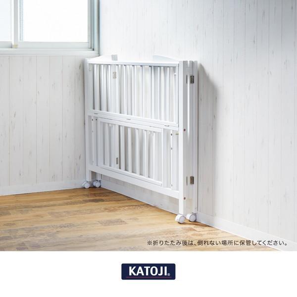 KATOJI  ベビーベッド(レギュラーサイズ  ホワイト) KATOJI）ベビーベッド 折りたたみ レギュラーサイズ（ホワイト