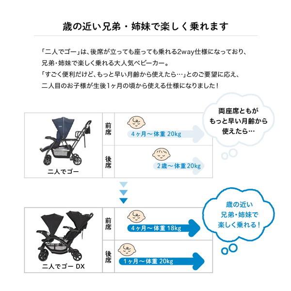 KATOJI（カトージ） 二人でゴーDX ベビーカー オニキスブラック 付属品付 カトージ（KATOJI） 二人乗りベビーカー 二人でゴーDX オニキス