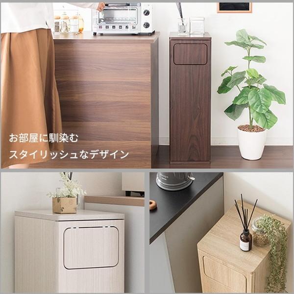 宮武製作所 DB-800 ホワイト 木製プッシュ式ダストボックス_2