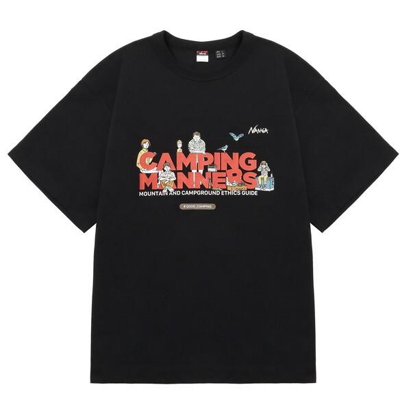 NANGA ナンガ Tシャツ ECO HYBRID CAMPING MANNERS WILD ANIMALS TEE BLK M NW2411-1G800-A N0000167｜sake-premoa｜02