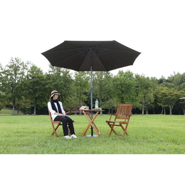不二貿易（Fuji Boeki） アルミパラソル 270cm ブラウン