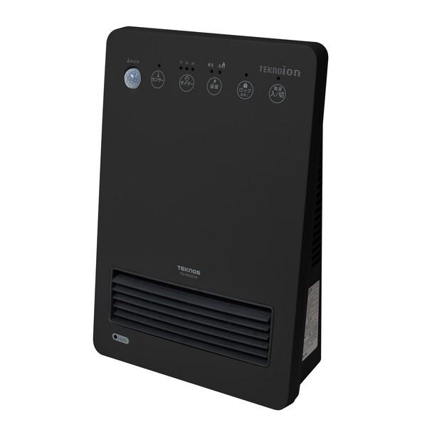 TEKNOS 人感センサー付セラミックファンヒーター (1200W)ブラック TSI-M2204K