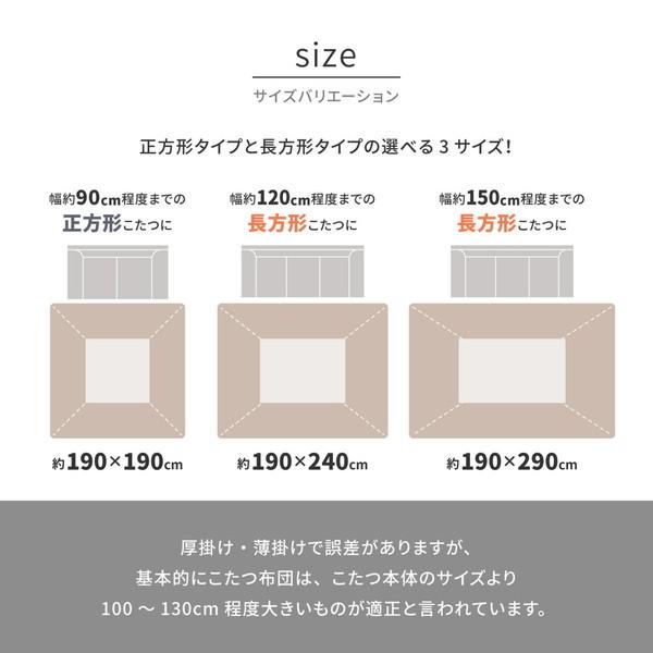 こたつ布団 萩原 240624989 フランネルジャガードのこたつ薄掛け布団 シュシュ グレー 長方形 190×240cm メーカー直送｜sake-premoa｜11