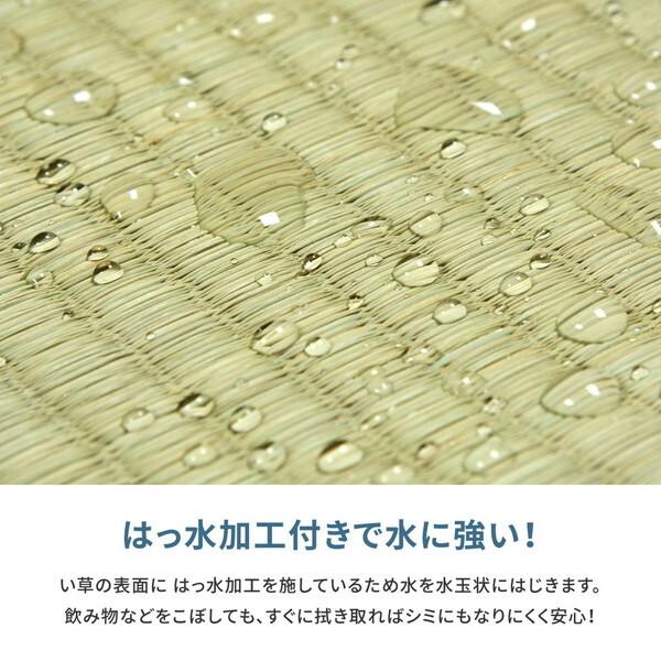 159069360 フリーカット裏付き い草カーペット みすず 団地間6畳 補修テープ付き 255×340 メーカー直送 【マランド】