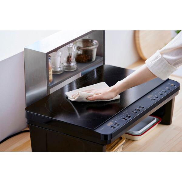 アイリスオーヤマ IHコンロ 2口 スタンド付き【未使用・新品】IHK-WT41S-B