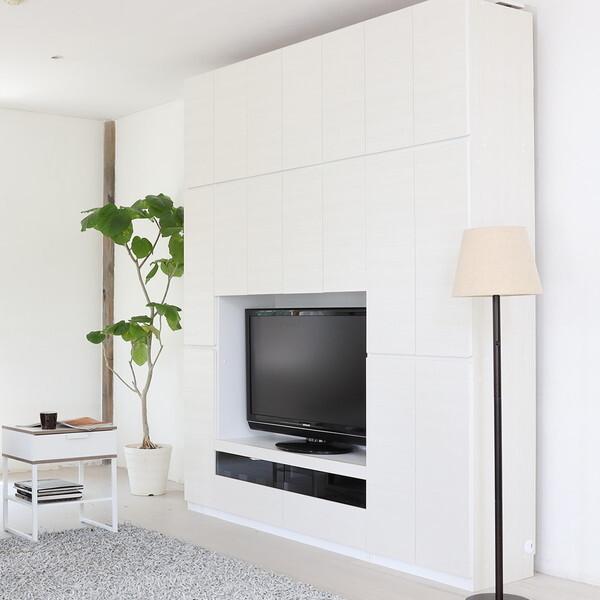 白井産業 POR-1812TV WH ホワイト ポルターレ 壁面収納ユニット 幅120cm TV収納ラック メーカー直送_3