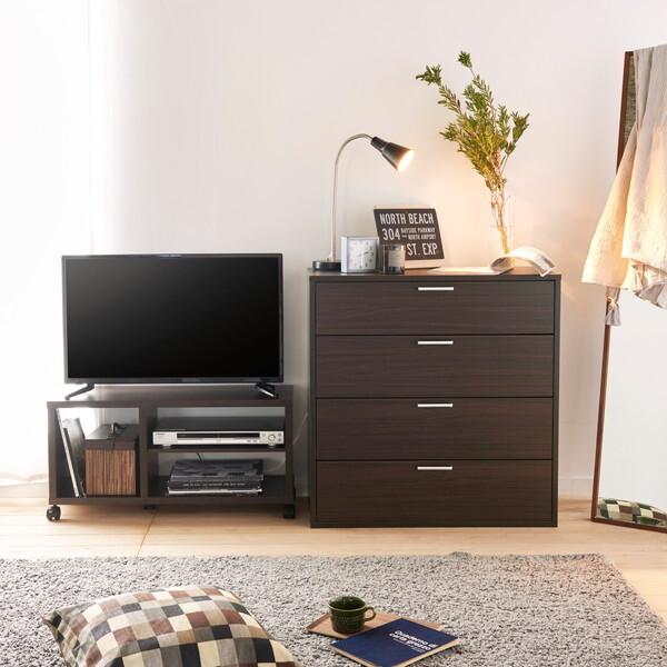 白井産業 FUL-4080TVDK キャスター付テレビ台 (幅80cm) メーカー直送