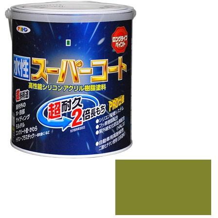 アサヒペン 水性スーパーコート 1.6L (ウィニーグリーン)｜sake-premoa