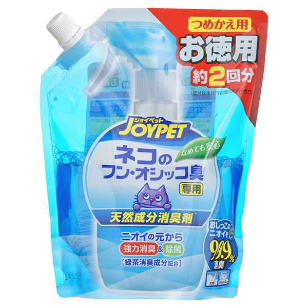 アース・ペット JOYPET 天然成分消臭剤ネコのフン・オシッコ臭専用 つめかえ用お徳用 450ml｜sake-premoa