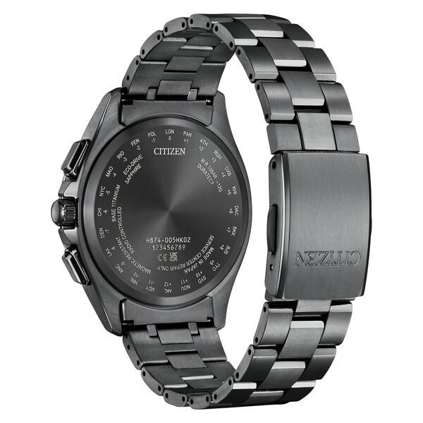 超美品！ シチズン アテッサ ブラックチタン 電波ソーラー by1006-62e CITIZEN（シチズン） CITIZEN BY1006-62E ATTESA(アテッサ) エコ