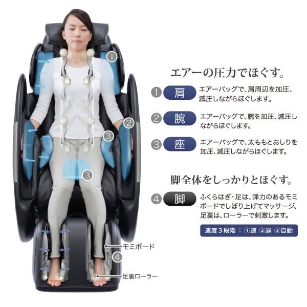 マッサージチェア くつろぎ指定席 スライヴ CHD-9200-BK ブラック リクライニング 疲労回復 血行促進 首 肩 腰 腕 脚 標準設置無料 | THRIVE | 02