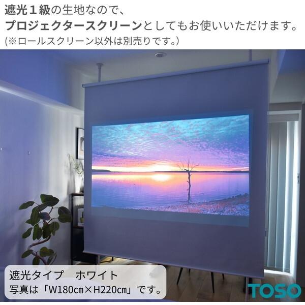 TOSO（トーソー） TOSO Sロール 遮光 ホワイト W90 × H220 ボール