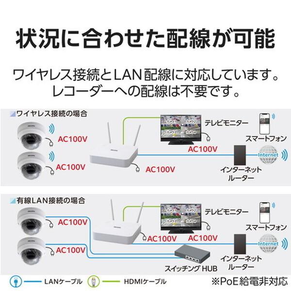 ネットワークカメラ ELECOM エレコム CNW3CDF1 ドーム型 200万画素 WDR対応 赤外線照射距離最大30m 夜間撮影 クラウド録画 防水/防塵 メーカー直送｜sake-premoa｜04