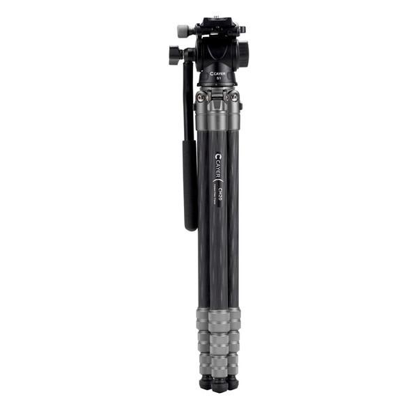 エツミ VCAYER-CH20S1GR グレー CHシリーズ コンパクトカーボン三脚雲台セット (4段/脚径19mm)_10