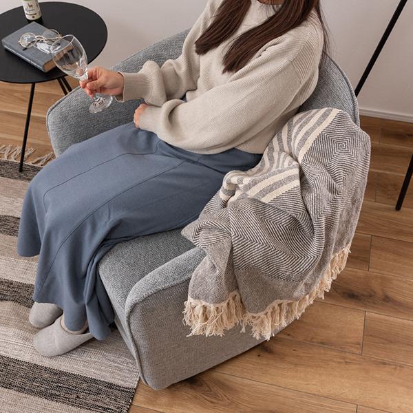 ベラコンテ■レール　ラウンジソファ　1P　グレー　シンプル　パモウナ取り扱い 東谷 MYS-405LGY ライトグレー ラウンジソファ メーカー直送 : 総合