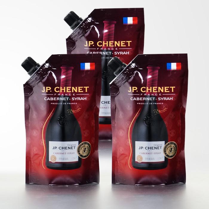 CALVET 送料無料 JP.シェネ カベルネ・シラー イージーパック 187ml 3