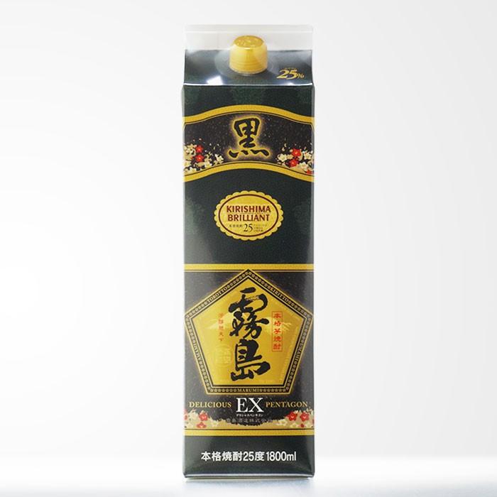 霧島酒造 送料別 黒霧島EX デリシャスペンタゴン 25度 1800ml パック