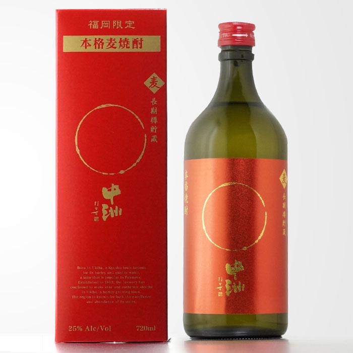 送料別 中洲 長期樽貯蔵麦焦がし麦焼酎 720ml 25度 株式会社いそのさわ