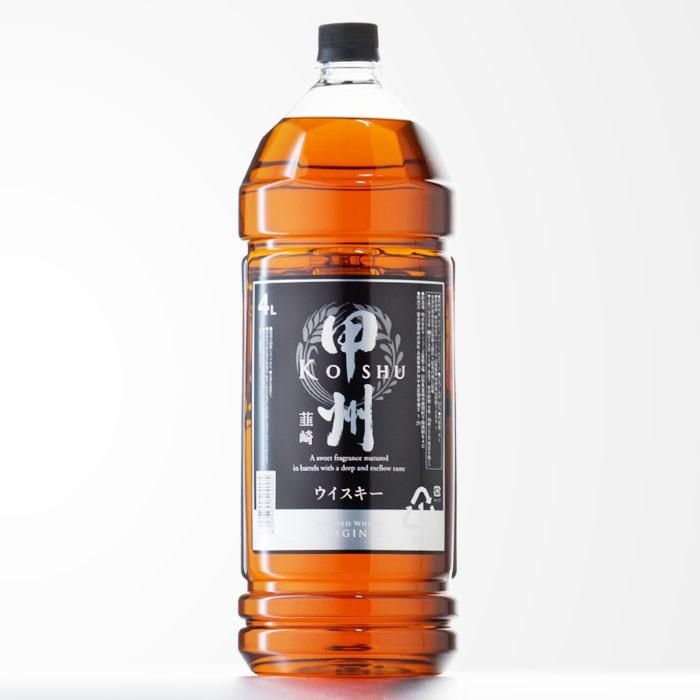 送料別 甲州韮崎 オリジナル ウイスキー 37度 4000mlペットボトルKOSHU NIRASAKI ORIGINAL 37% 国産ウイスキー お酒 ギフト 母の日｜sake-shindobad