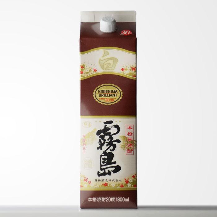 白霧島 送料別 20度1800mlパック 6本セット 宮崎県 霧島酒造 お