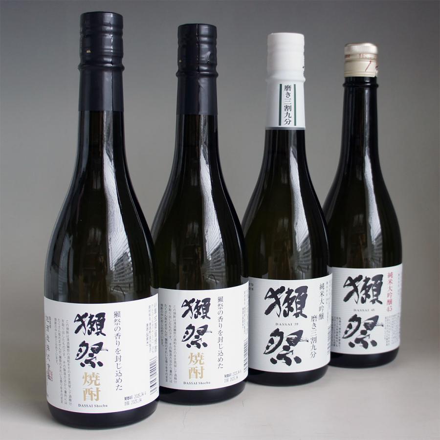 獺祭 日本酒 焼酎 飲み比べセット 720ml 4本組 三割九分39/45/酒粕焼酎 