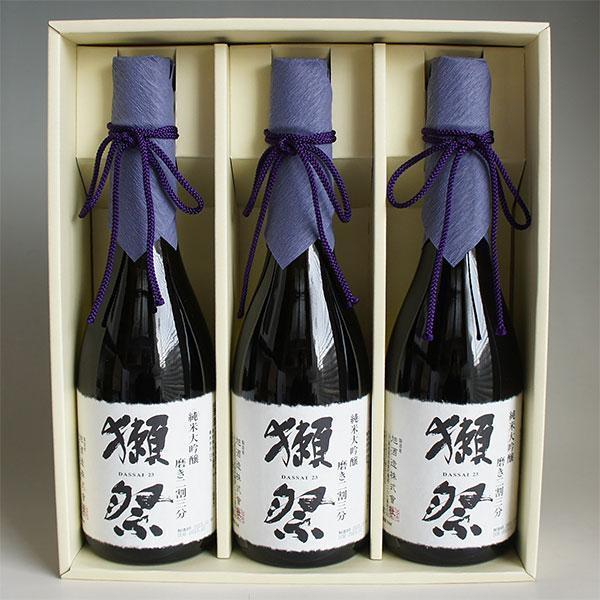 日本酒3本セット720ml 獺祭 感謝ギフト箱入り 日本酒セット 720ml 3本組 純米大吟醸23 磨き二