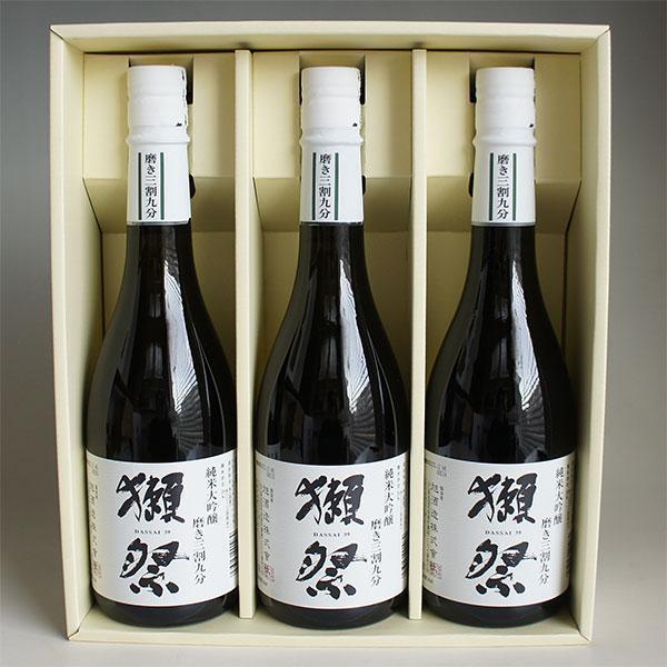獺祭 感謝ギフト箱入り 日本酒セット 720ml 3本組 純米大吟醸39 磨き三