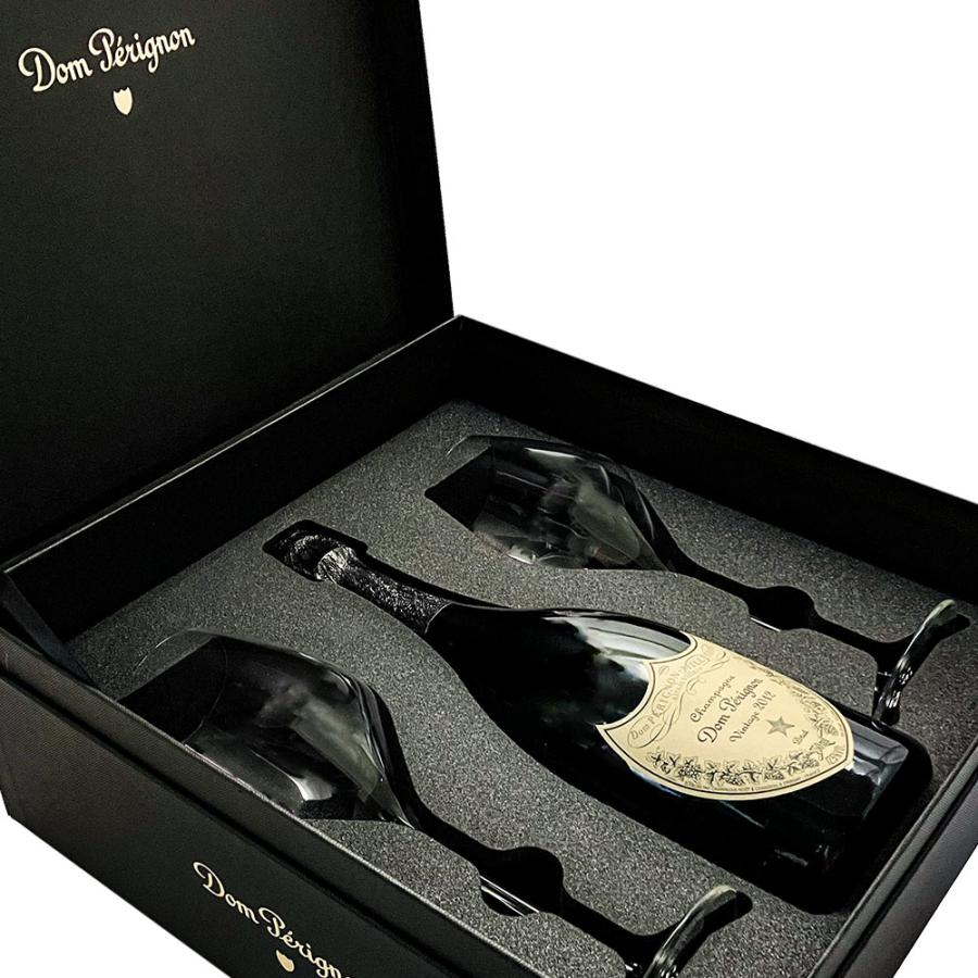 ドンペリニヨン 2012 白 オリジナルグラス2脚セット 正規品・ギフト箱  