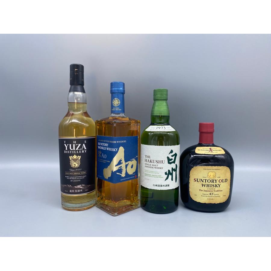 サントリーオールドウイスキー 4本セット ウイスキー 4本セット ユザ・アオ・白州・サントリーオールド : 酒本舗