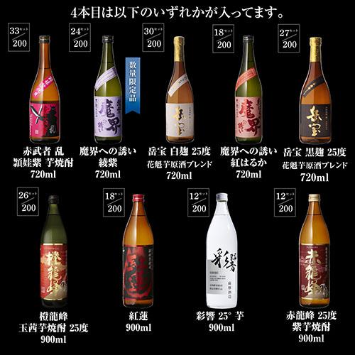限定200セット 焼酎福袋 500-900ml×4本セット 18弾 1/10の確率で森伊蔵