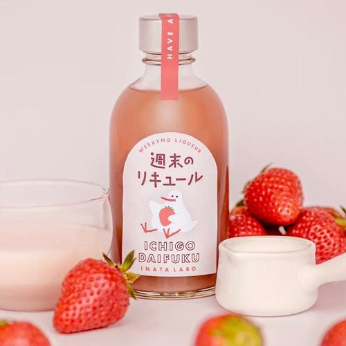 稲田本店 週末のリキュール ICHIGO DAIFUKU 8度 300ml いちご大福