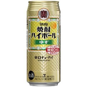 TaKaRa　（タカラ）　焼酎ハイボール　ゆず　500ml×24缶(1ケース)｜sakeking