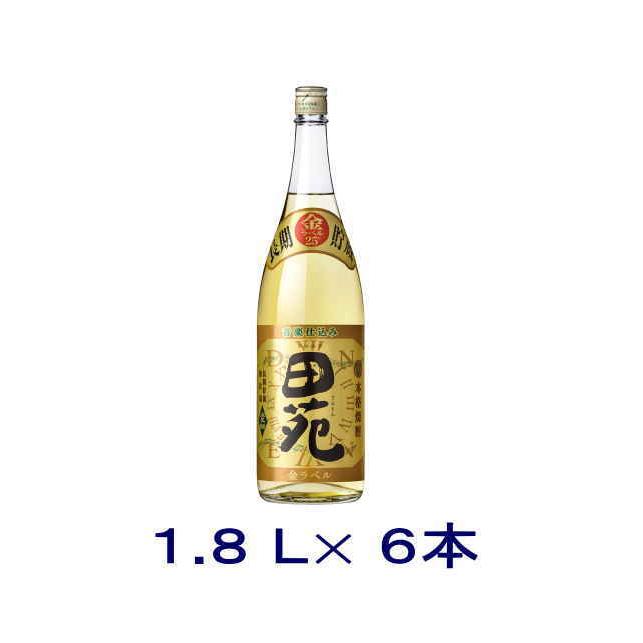 麦焼酎］送料無料※6本セット 25度 田苑 金ラベル【麦】1．8L瓶