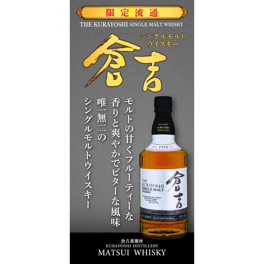 倉吉 シングルモルトウイスキー 43度 700ml化粧箱入 : もりたや