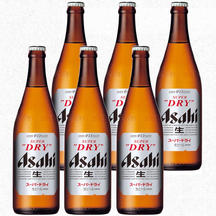 アサヒ生ビール アサヒ スーパードライ 中瓶 500ml×6本 瓶ビール 送料