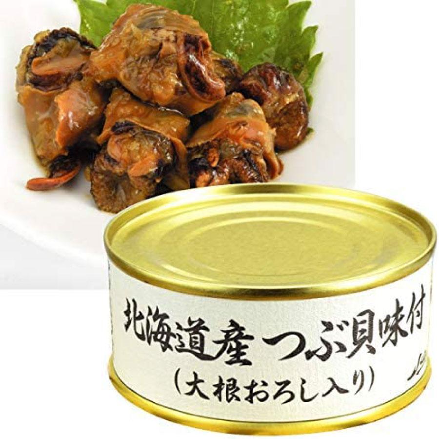 ストー 北海度産つぶ貝味付 大根おろし入り 75g 貝缶詰め 缶詰 保存食 備蓄 おすすめ おつまみ ワイン 焼酎 酒 晩酌｜sakenoishikawa｜02