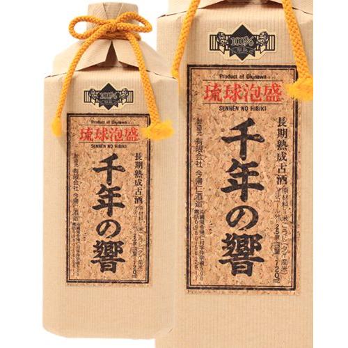 今帰仁酒造 琉球泡盛 千年の響 長期熟成古酒 25度 720ml 沖縄県 : 酒の