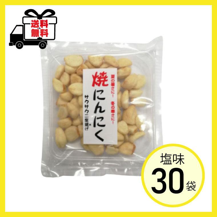 30袋セット 塩 焼きにんにく プレーン 塩味 75g さくさくにんにく サクサク 焼きニンニク  焼にんにく 大蒜 お菓子 おつまみ おやつ 健康｜sakenoishikawa