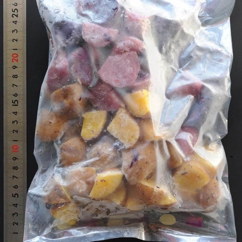 じゃがいも 乱切り カラフルポテト 1kg 業務用 北海道産 インカのめざめ ノーザンルビー シャドークイーン 酒の肴や 通販 Yahoo ショッピング